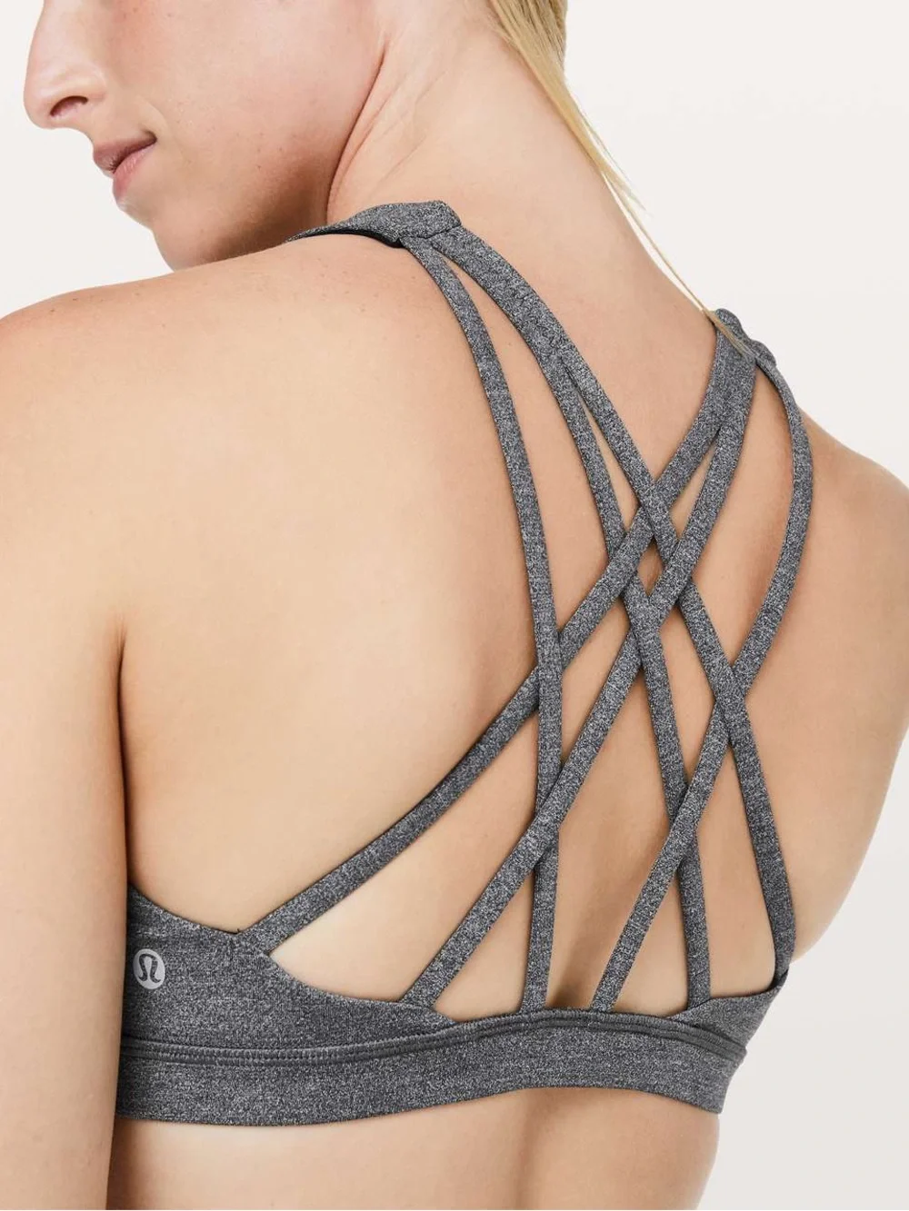 lululemon athletica Grey Multi-Strap Back Sports Bra - Picture 1 of 3